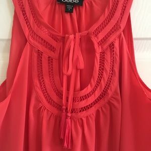 bebe Tops - EUC. Bebe coral tank top size Small bebe Tops - EUC. Bebe coral tank top size Small